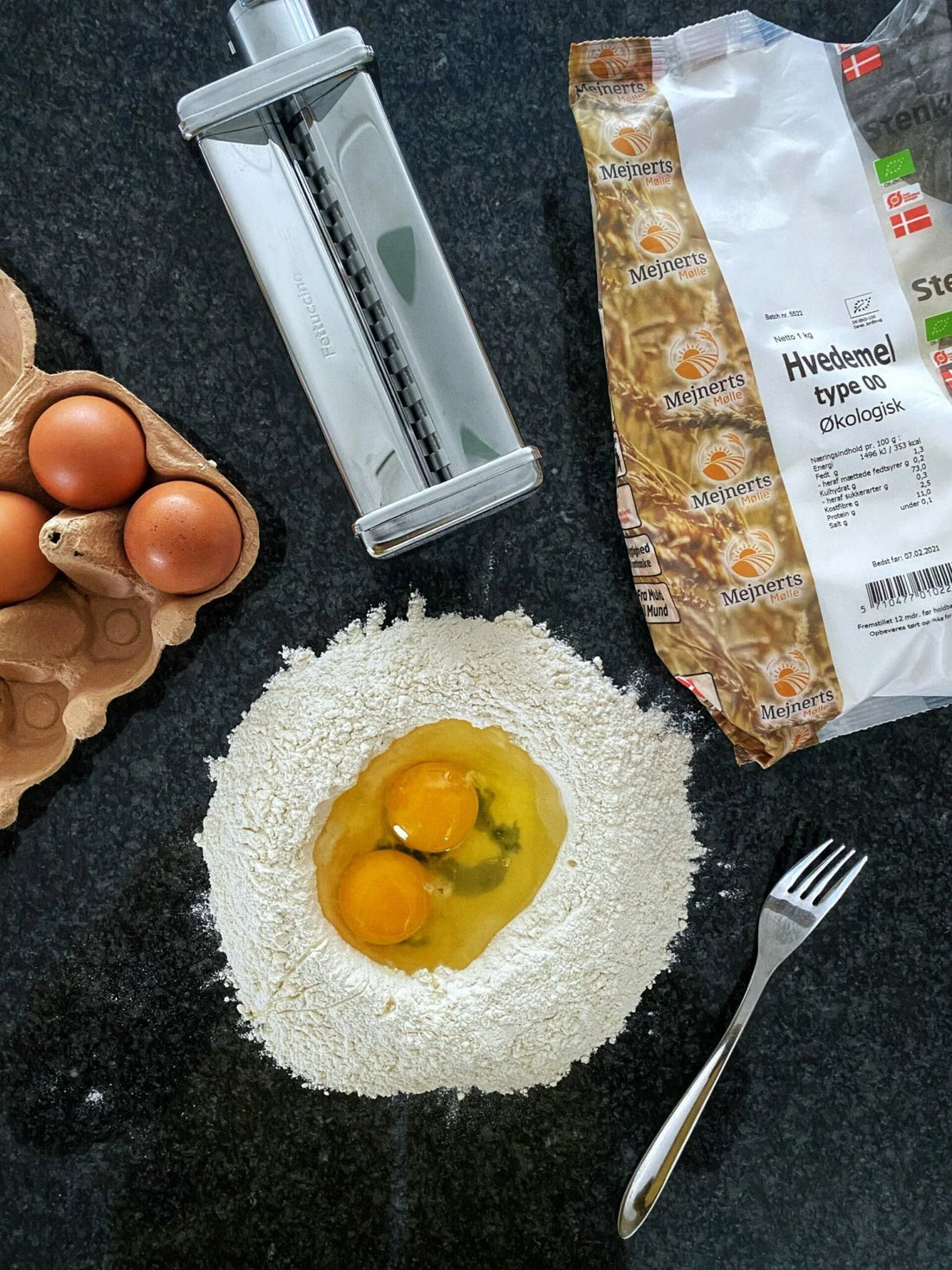 Cremet citronpasta m. parmesan og basilikum