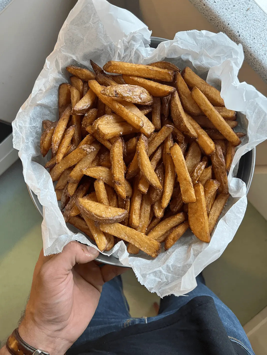 Hjemmelavede fritter m. estragonmayo